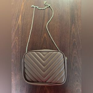 Elegant Brown Quilted Chain Bag